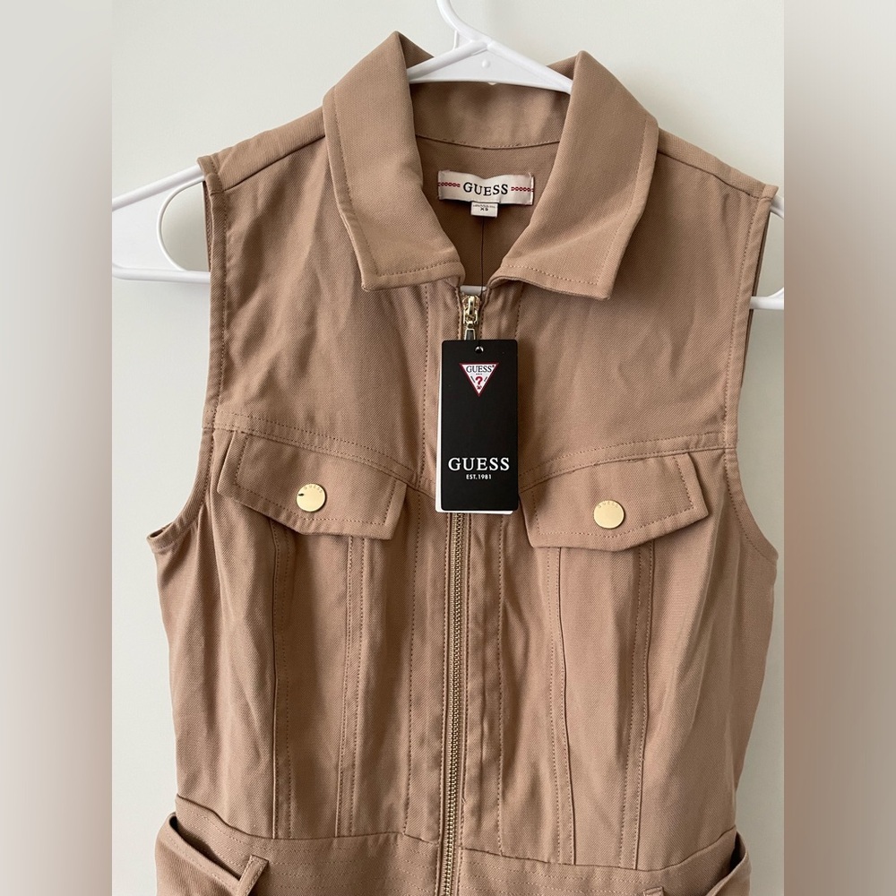 NWT - GUESS Sleeveless Utility Dress — Size XS - Picture 10 of 10